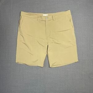 TASC Shorts Mens 40 Tan Performance Tailored Zip Pocket Bamboo Golf Stretch